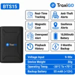 TraxiGo Standalone Wireless Rechargeable GPS Tracker